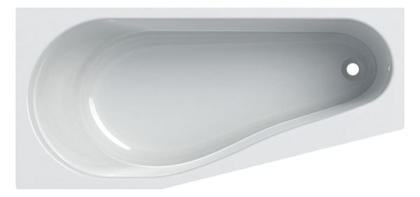 Geberit Renova Fünfeck-Badewanne Duo 160x75cm, weiß