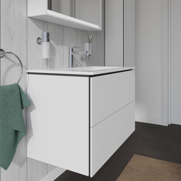 Duravit L-Cube Waschtischunterschrank wandhängend 82x48cm mit 2 Schubladen für ME by Starck 233683