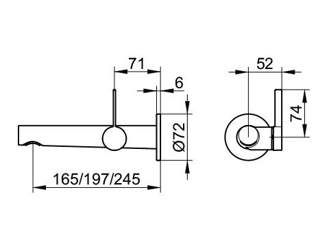 Keuco IXMO Pure Einhebel-Waschtischmischer mit runder Rosette, Wandmontage