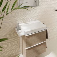 Vorschau: Hansgrohe Xelu Q Waschbecken 60x48cm mit Hahnloch, ohne Überlauf, ungeschliffen, weiß