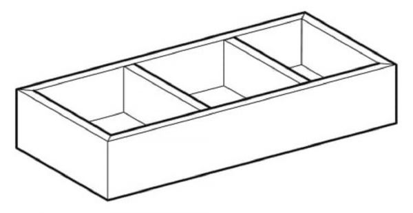 Geberit Smyle Schubladeneinsatz H-Unterteilung, für obere Schublade 32,3cm, lava_2