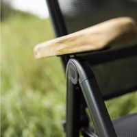 Vorschau: KETTLER BASIC PLUS Multipositionssessel mit Armlehne aus Teak-Holz, anthrazit