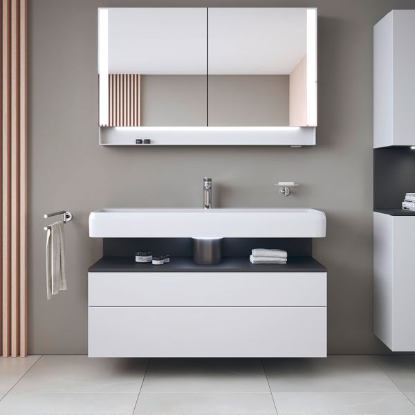 Duravit Qatego Unterschrank 99x47cm in weiß , mit offenem Fach in graphit QA4395 