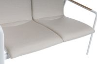 Vorschau: KETTLER DINING DIAMOND Lounge 2er Bank Sunbrella®, weiß matt/ natte linen