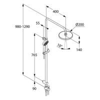 Vorschau: Kludi Logo Dual Shower System, chrom