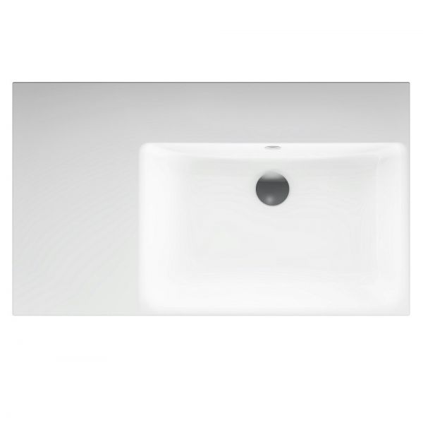 Catalano New Premium 80 Waschtisch Becken rechts, Ablage links, 80x47cm, weiß CATAglaze 80DVPN