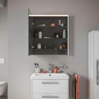Vorschau: Duravit D-Code 2.0 Spiegelschrank 65x70cm mit LED-Beleuchtung,1 Tür, weiß matt