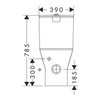 Vorschau: hansgrohe EluPura Original S Stand WC Set mit horizontalem Abgang, HygieneEffect, weiß