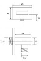 Vorschau: Steinberg Brauseanschlussbogen 1/2", eigensicher gegen Rückfließen, chrom Vorschau: Steinberg Brauseanschlussbogen 1/2", eigensicher gegen Rückfließen, chrom