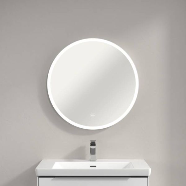 Villeroy&Boch Subway 3.0 LED-Spiegel Ø71,2cm, mit Sensordimmer, weiß matt A46471002