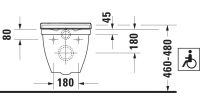 Vorschau: Duravit Starck 3 Wand-WC 70x36cm, oval, barrierefreie Ausführung, HygieneGlaze, weiß