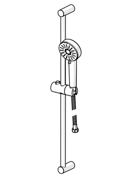 Hansa Hansabasic Wandstangengarnitur Ø90mm, 3-strahlig, chrom
