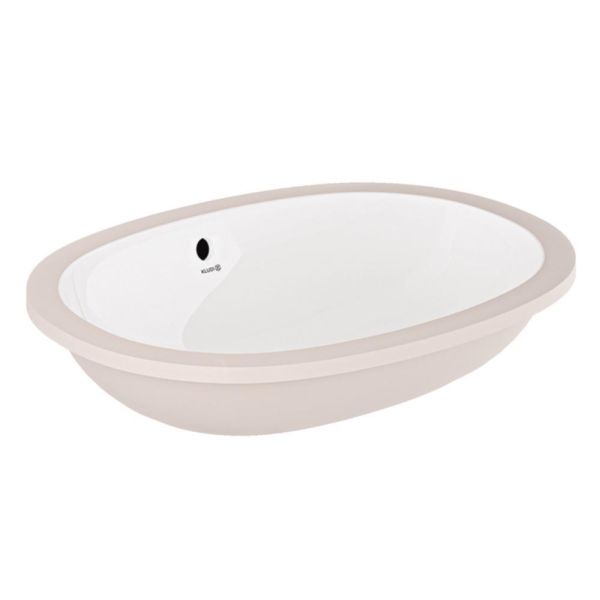 Kludi RESA Unterbau-Handwaschbecken 50x36cm oval mit Überlauf, weiß 59W0343
