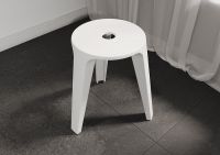 Vorschau: RIHO Silla Solid Surface Badhocker, weiß matt AS04005