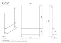 Vorschau: Giese Server Badetuchhalter mit 2 Badetuchstangen für Glaswand 51cm, chrom