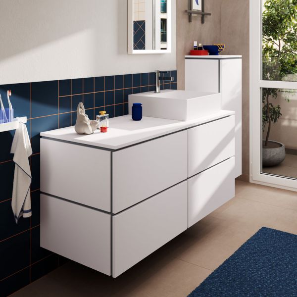 hansgrohe Xilesa E Konsole 137,5x55cm für Aufsatzwaschtisch rechts