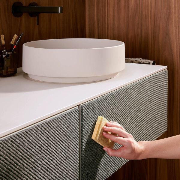 hansgrohe Xevolos E Unterschrank 137cm für Aufsatzwaschtisch rechts mit Konsole, 2 Schubkästen