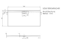 Vorschau: Villeroy&Boch Architectura MetalRim Duschwanne inkl. Antirutsch (VILBOGRIP),180x90cm, weiß, UDA1890ARA248GV-01