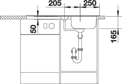 Blanco Tipo 5 S Edelstahlspüle, Becken reversible einbaubar, edelstahl naturfinish