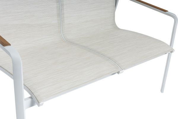 KETTLER DINING DIAMOND Lounge 2er Bank weiß matt/ beige 0103940-5800