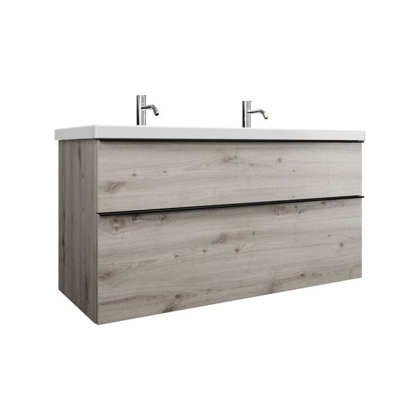 Burgbad Eqio Keramik-Waschtisch 123cm mit Waschtischunterschrank