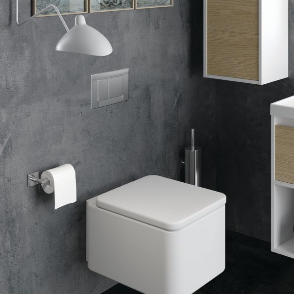 Cosmic Duo Square Rollenhalter ohne Deckel, chrom