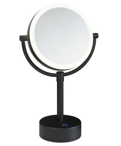 Cosmic Essentials LED-Kosmetikspiegel, wiederaufladbar, dimmbar, schwarz matt 2923688