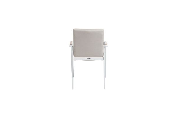 KETTLER DINING DIAMOND Stapelsessel Sunbrella®, weiß matt natte linen chalk 0103902-5820