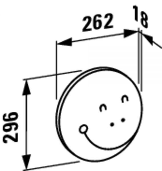 Laufen Florakids Raupenkopf-Spiegel, avocadogrün H4616110034721_1