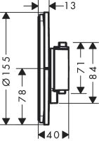 Vorschau: Hansgrohe ShowerSelect Comfort S Thermostat Unterputz für 1 Verbraucher, schwarz matt