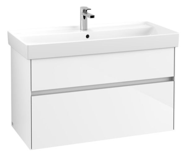 Villeroy&Boch Collaro Waschtischunterschrank mit 2 Auszüge, 95,4cm glossy white C01100DH