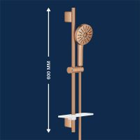 Vorschau: Grohe Vitalio Joy+ 120 Brausestangen-Set, 3 Strahlarten, warm sunset gebürstet