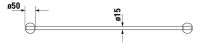 Vorschau: Duravit Starck T Badetuchhalter wandhängend, 80cm, chrom 0099431000