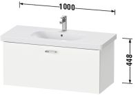 Vorschau: Duravit XBase Waschtischunterschrank 100cm, mit 1 Auszug, passend zu Waschtisch D-Code 034210
