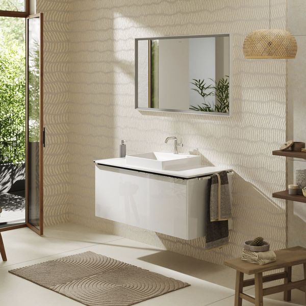 Hansgrohe Xelu Q Konsole 118cm mit Ausschnitt mittig, für Aufsatzwaschtisch 50x48cm