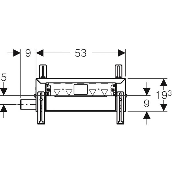 Geberit Kombifix Element für Dusche, mit Wandablauf, für Estrichhöhe am Einlauf 90–200mm