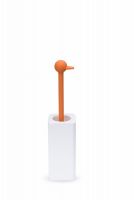 Vorschau: lineabeta BASTON WC-Bürstengarnitur, bodenstehnd, orange/weiß