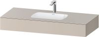 Vorschau: Duravit Qatego Einbauwaschtisch mit Konsole 120x55x17cm taupe matt QA4692