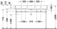 Vorschau: Duravit Vero Air Waschtisch rechteckig 120x47cm, mit Überlauf, mit Wondergliss, weiß 23501200281