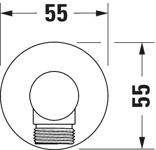 Duravit Wandanschlussbogen, chrom