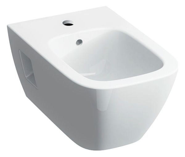 Geberit Renova Plan Wandbidet teilgeschlossenen Form mit Überlauf, weiß