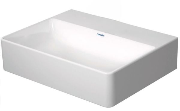 Duravit DuraSquare Handwaschbecken 45x35cm, ohne Hahnloch, ohne Überlauf, WonderGliss, weiß