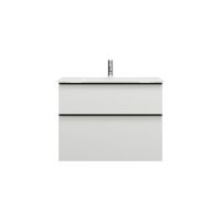 Vorschau: Burgbad Eqio Glas-Waschtisch 82cm mit Waschtischunterschrank, 2 Auszüge