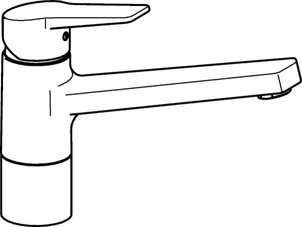 Hansa Hansatwist Spültisch-Einhand-Einlochbatterie, Niederdruck, schwenkbar, chrom