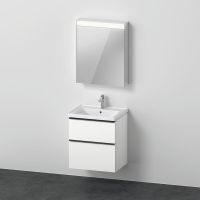 Duravit D-Neo Möbel-Set 60cm mit Waschtisch, Waschtischunterschrank und Spiegelschrank DE0145L18180000