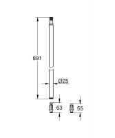 Vorschau: Grohe Euphoria SmartControl Brauserohr 95cm, chrom