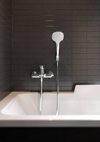 Hansgrohe Croma Select E 1jet Set mit Brausehalter und Brauseschlauch 1,25m, weiß/chrom