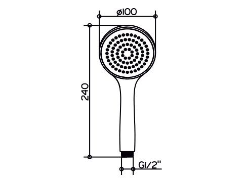 Keuco IXMO Handbrause Ø100mm, chrom