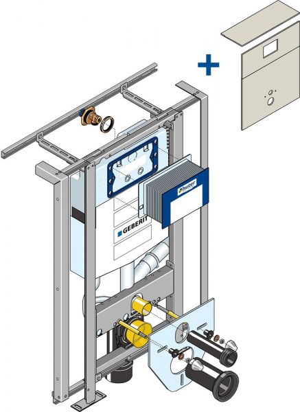 Huter WC-Reno Montage-Element für ein Wand-WC, zum Einbau im Massivbau als Vorwand mit Beplankung