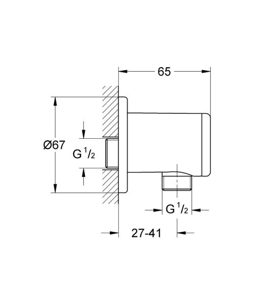 Grohe QuickFix Vitalio Wandanschlussbogen, chrom